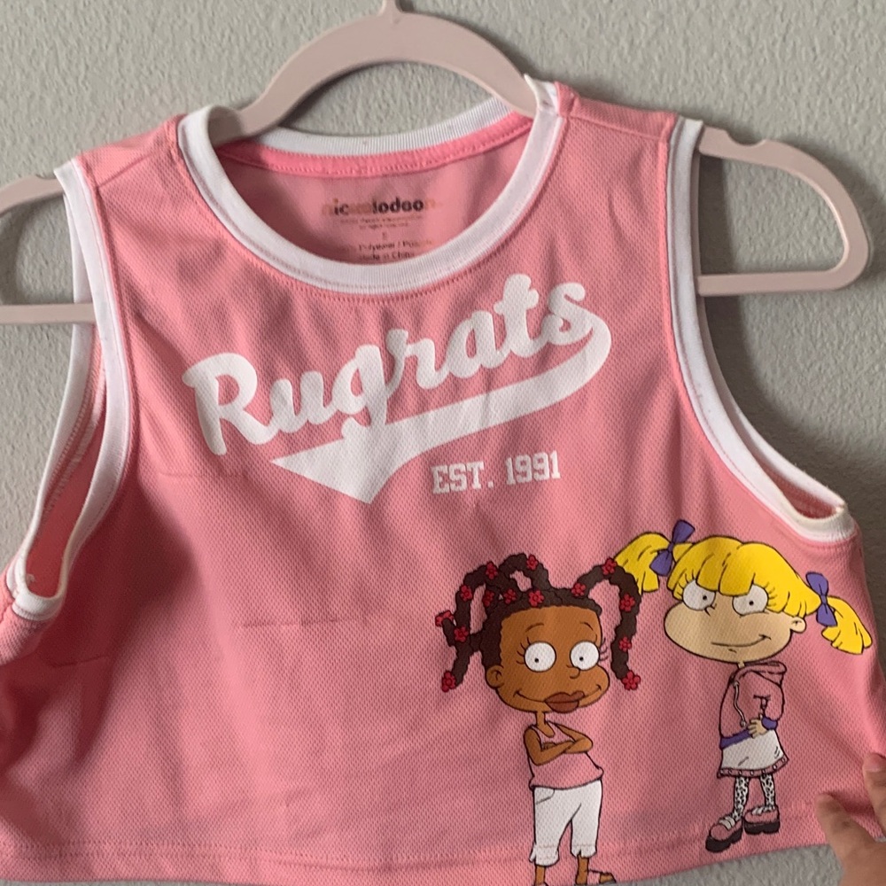 Nickelodeon Pink and White Tank Top